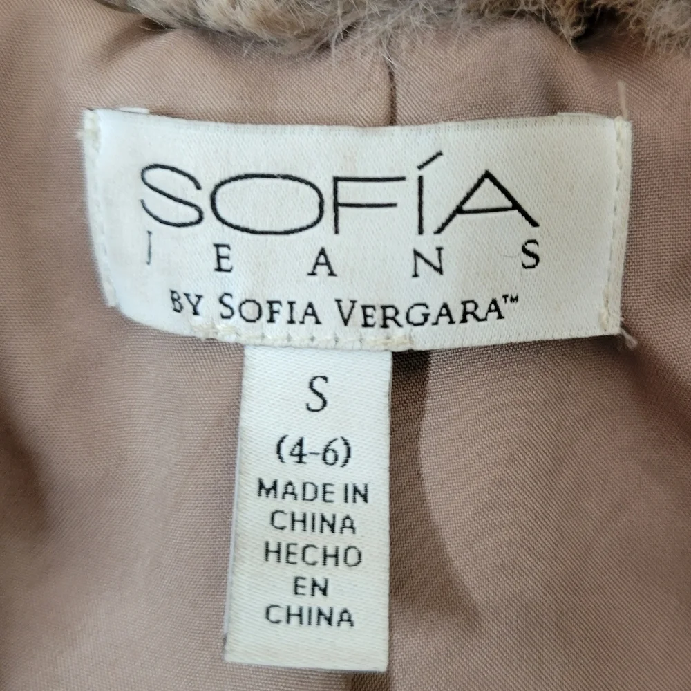 Sofia by Sofia Vergara Faux Fur Leopard Print Bomber Jacket Size S - Picture 15 of 16